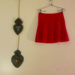 Size small Wilfred silk, hot pink mini skirt.